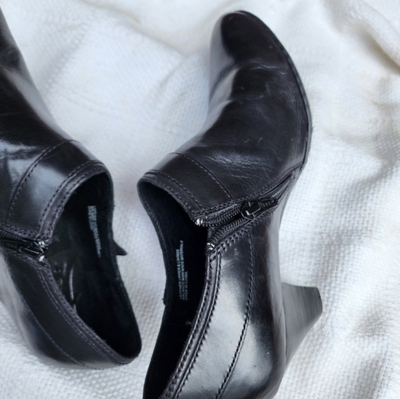 Børn black leather booties/ shooties 11 - Picture 8 of 12